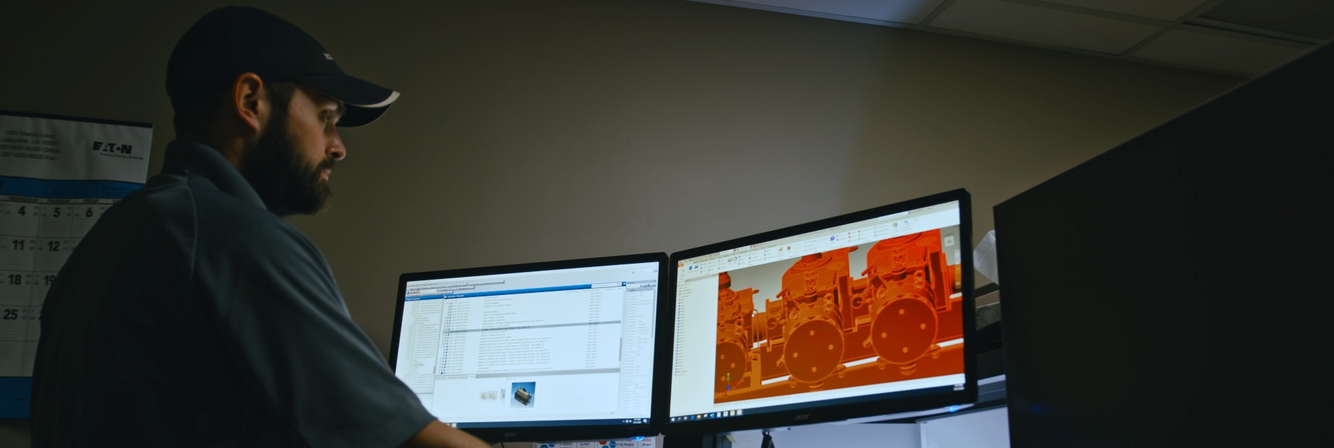 image of a Stella Maris engineer working on a computer